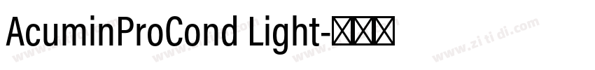 AcuminProCond Light字体转换